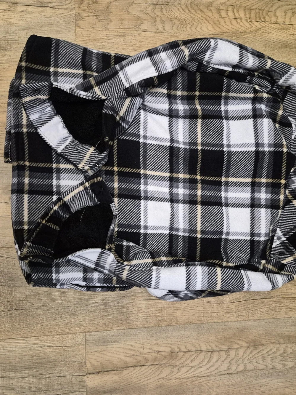 Sonoma Black & White Plaid Sherpa-Lined Puffer Jacket